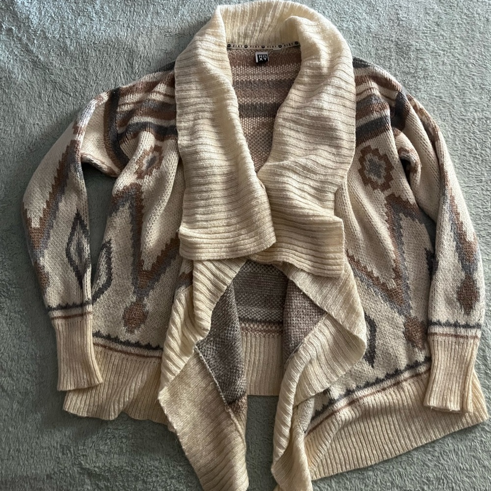Roxy Tribal Aztec Knit Sweater